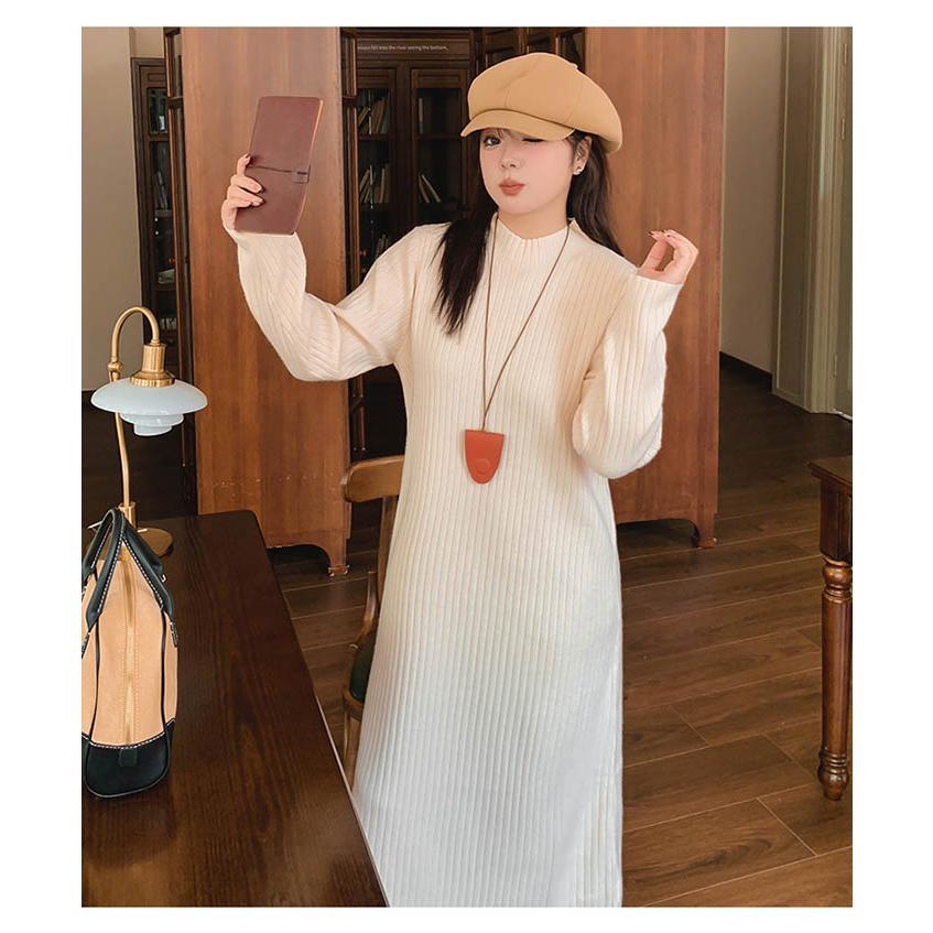 ワンピース ニットワンピース 長袖 秋冬 ロング ロングニット ニット ロング丈 レディース ニットワンピ 大きいサイズ シンプル ゆっ 美ラインワンピース ニットワンピース 長袖 秋 レディースファ